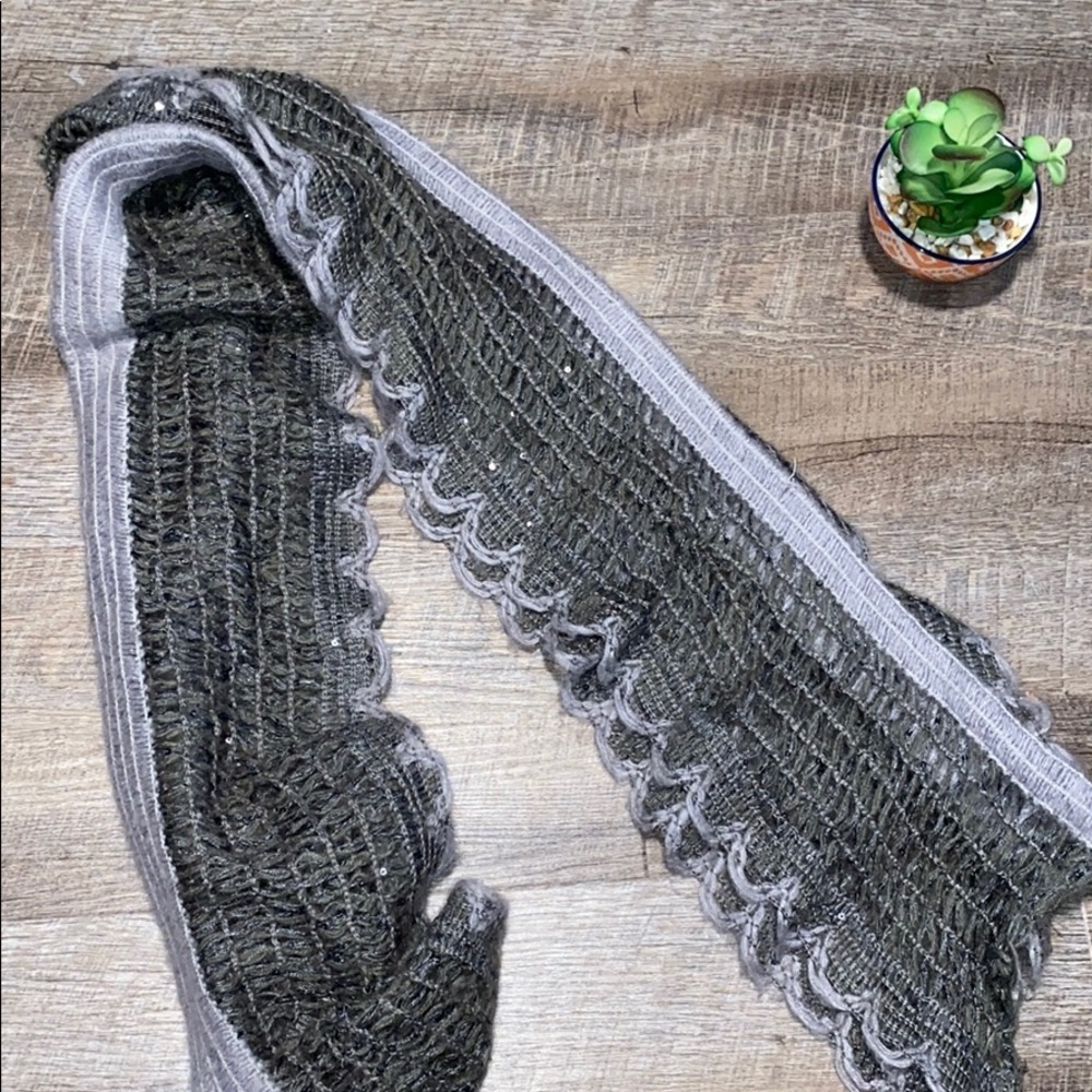 Silver Sequin Scarf